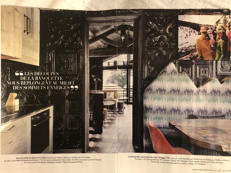 Chalet Alps Mountains Kitchen  full Black tiles Victorian Tiles 