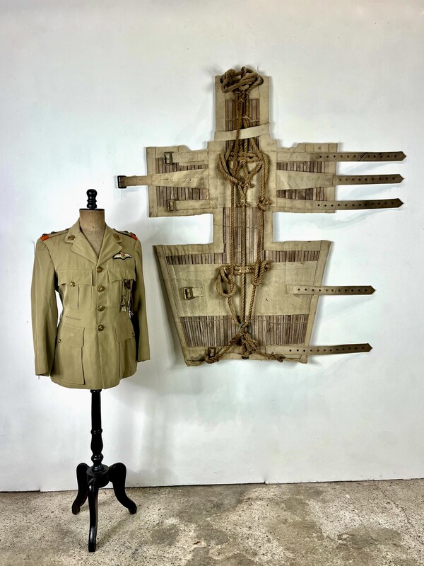 Military uniform and accessories Transport old Canvas wall display