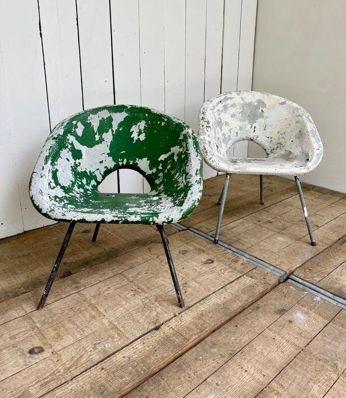 Pair of garden chairs. Everite South Africa Willy Guhl